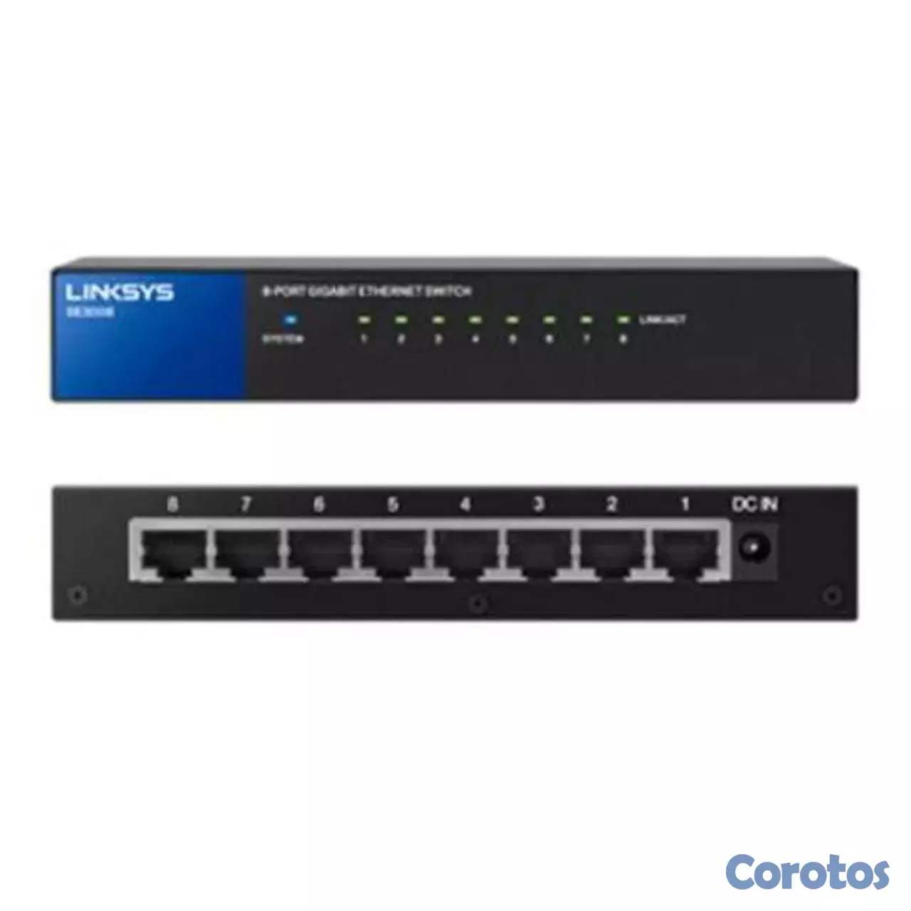 otros electronicos - SWITCH 8 PUERTOS LINKSYS SE3008, NO ADMINISTRABLE/DESKTOP, 8 PUERTOS GIGABIT  2