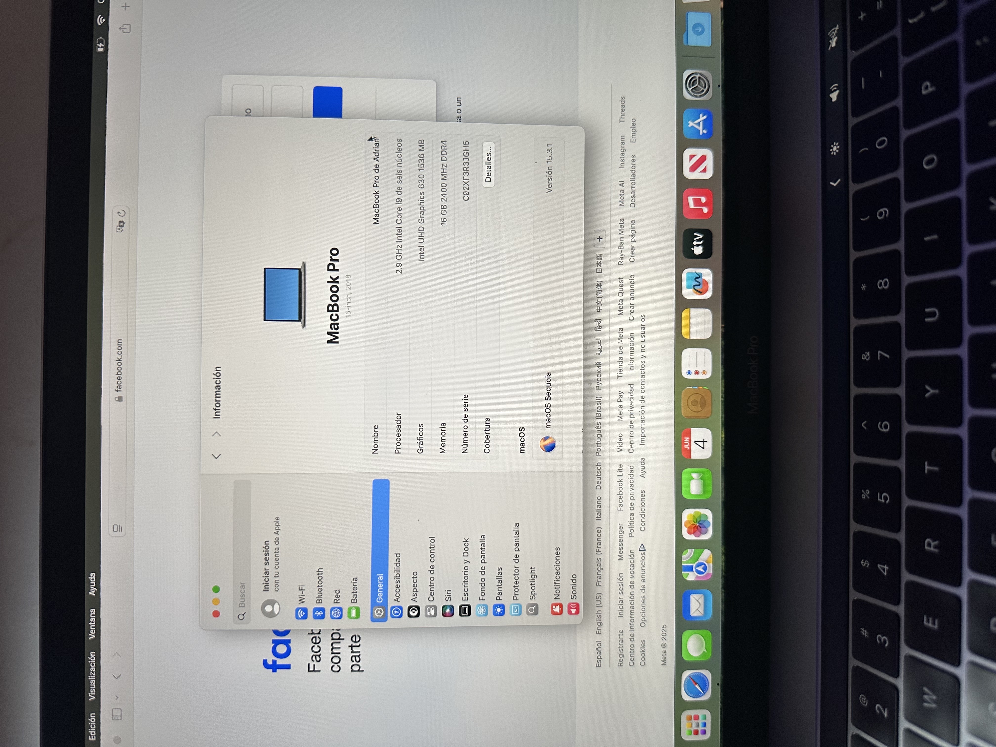 computadoras y laptops - MacBook Pro 2019 i9, 16 gb ram 500 gb memoria  3