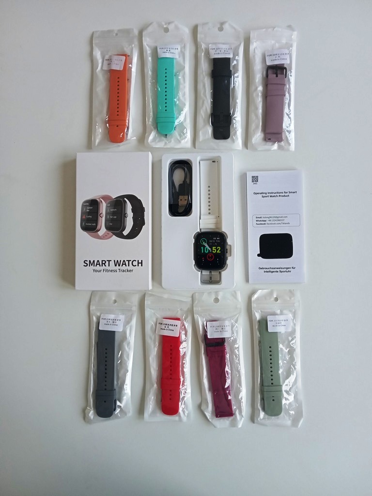joyas, relojes y accesorios - GloryFit Reloj Inteligente con 9 correas  1