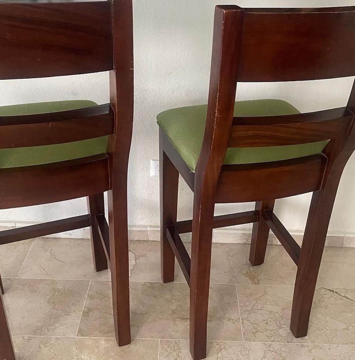 muebles y colchones - Par de Taburetes en Caoba  1