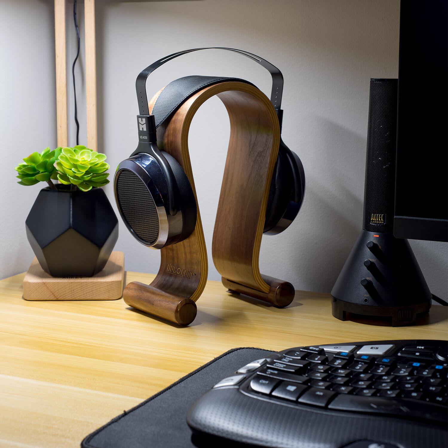 decoración y accesorios - Stand Soporte de madera para auriculares 5