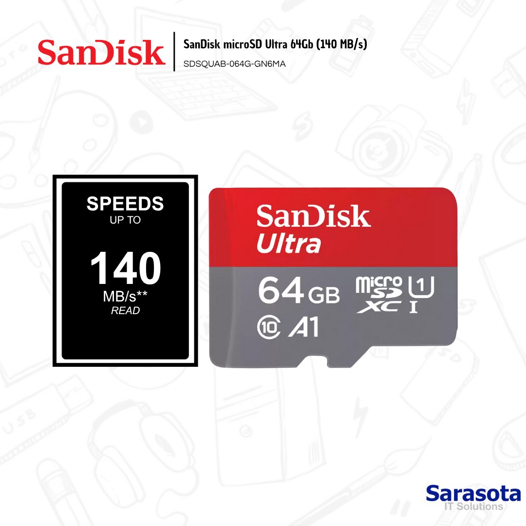 accesorios para electronica - SanDisk microSD Ultra 64Gb (140 MB/s) 1