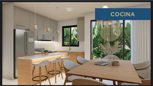 casas vacacionales y villas - Venta de villas frente al campo de golf de vista cana con opción a piscina  2