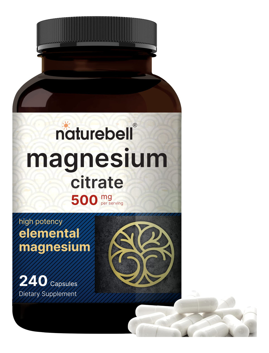 Salud y Equipamiento Médico - Citrato De Magnesio 500mg 240 Cap Naturebell 0