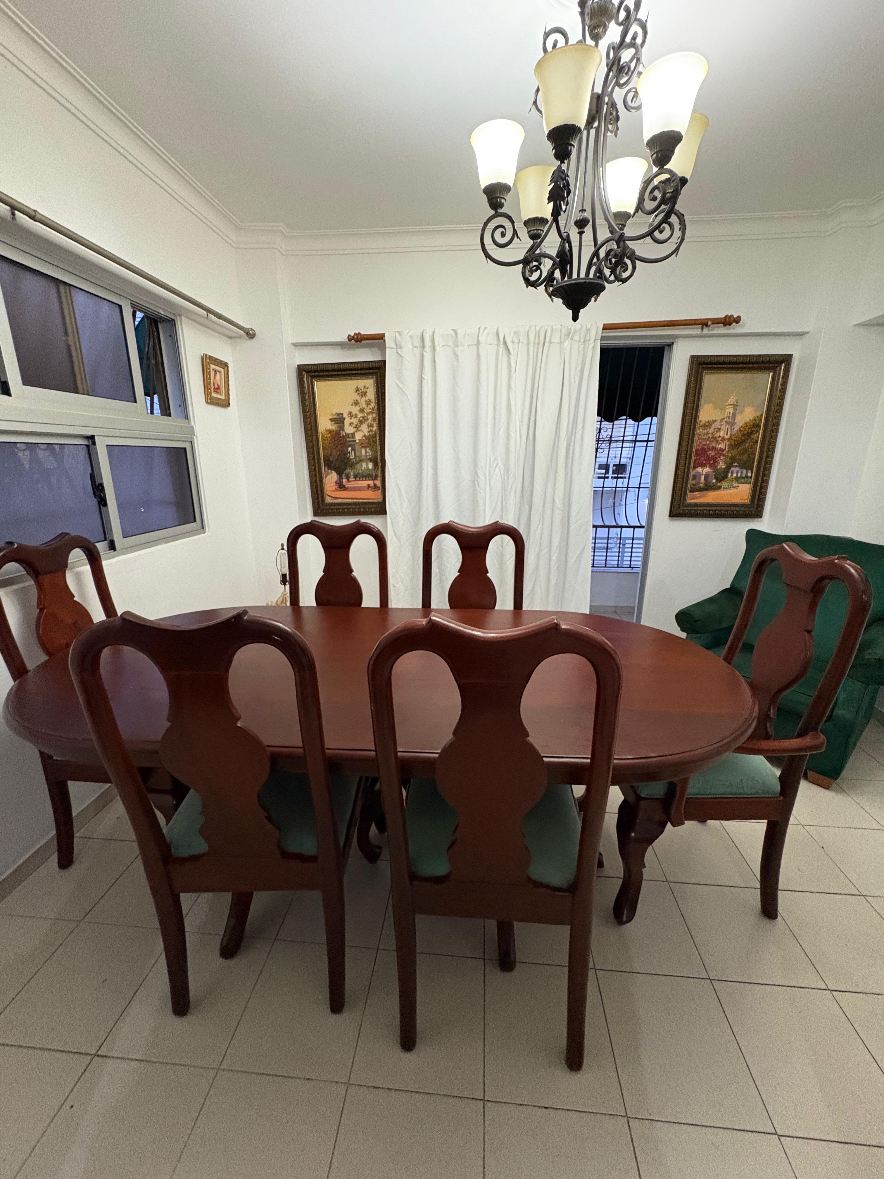 electrodomesticos - COMEDOR DE 6 SILLAS EN CAOBA 1