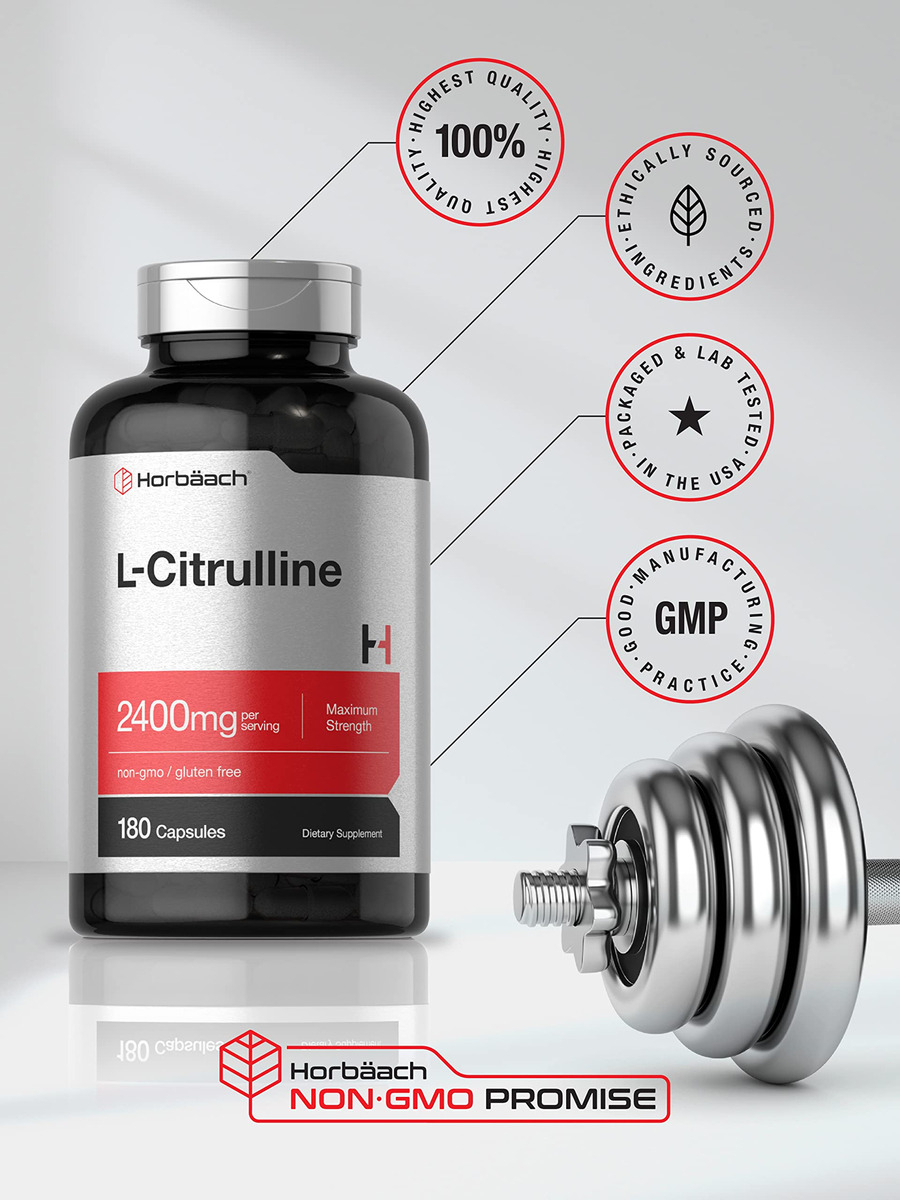 Salud y Equipamiento Médico - L Citrulline 2400 Mg 180 Cap Horbaach 4