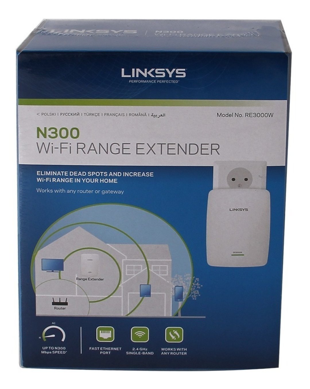 computadoras y laptops - REPETIDOR LINKSYS 2.4GHZ, 300MBPS, 1 PUERTO LAN 3