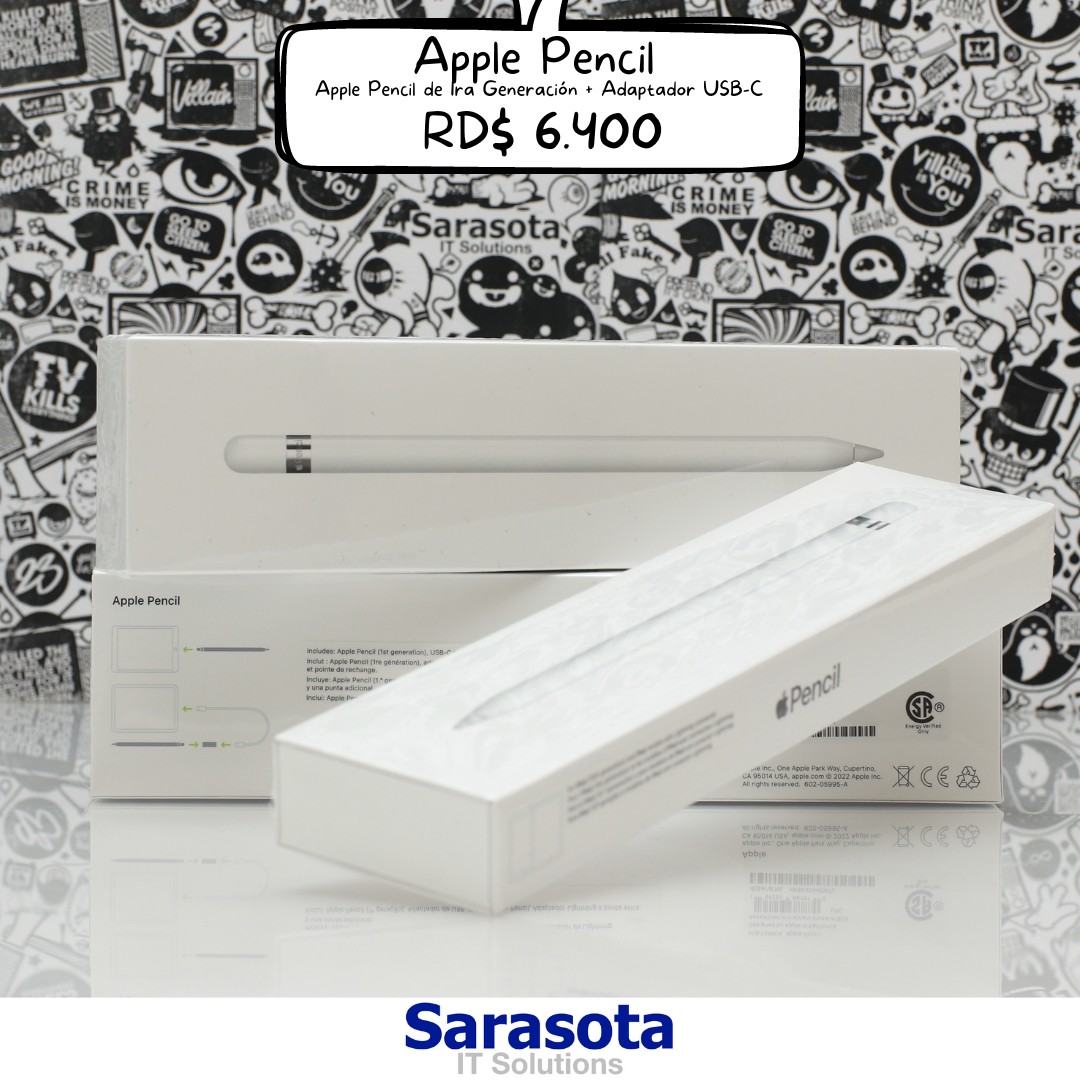 celulares y tabletas - Apple Pencil 1ra Generación con adaptador USB-C (Somos Sarasota)
