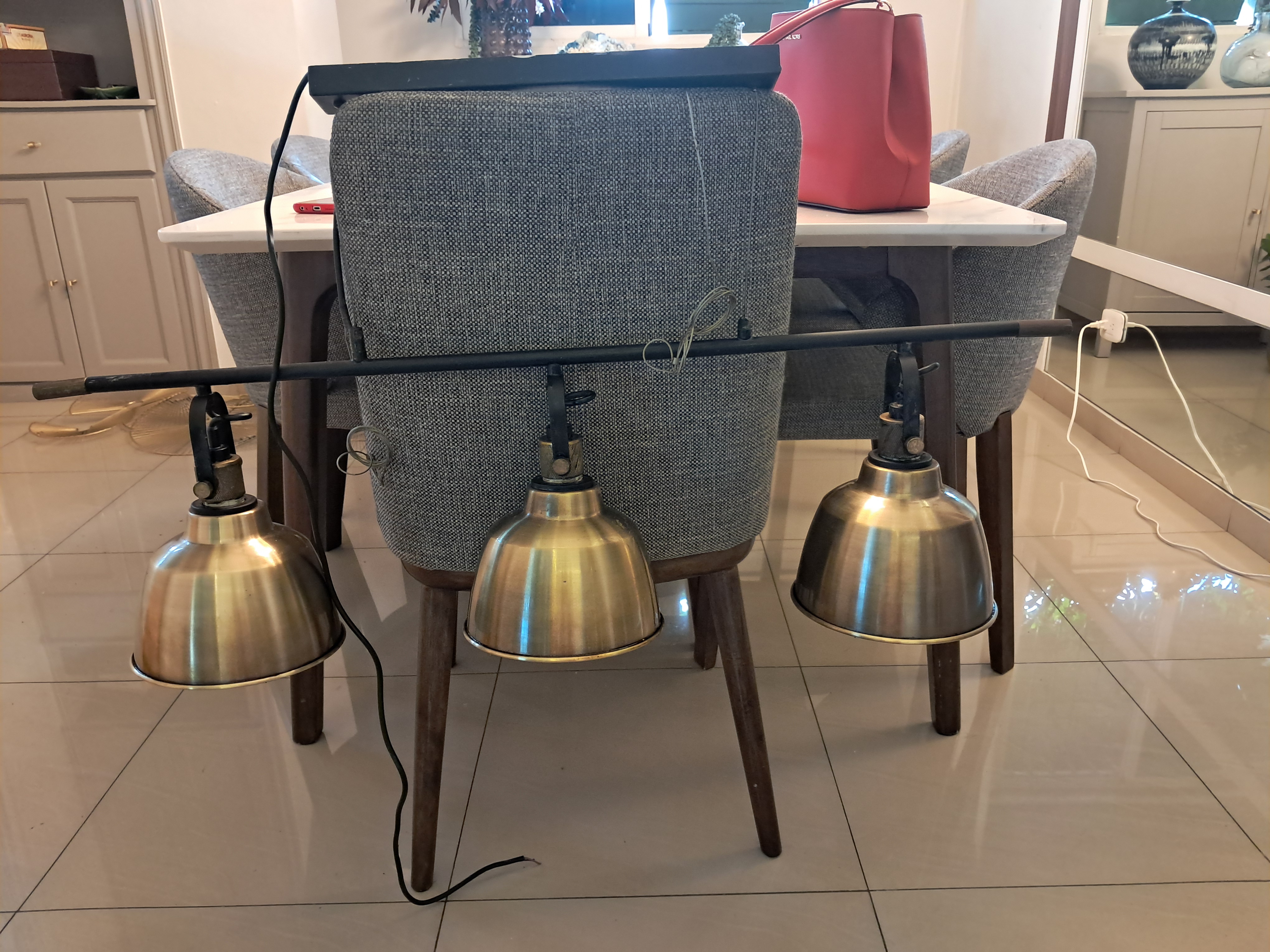 decoración y accesorios - Lampara colgante de 3 focos 1