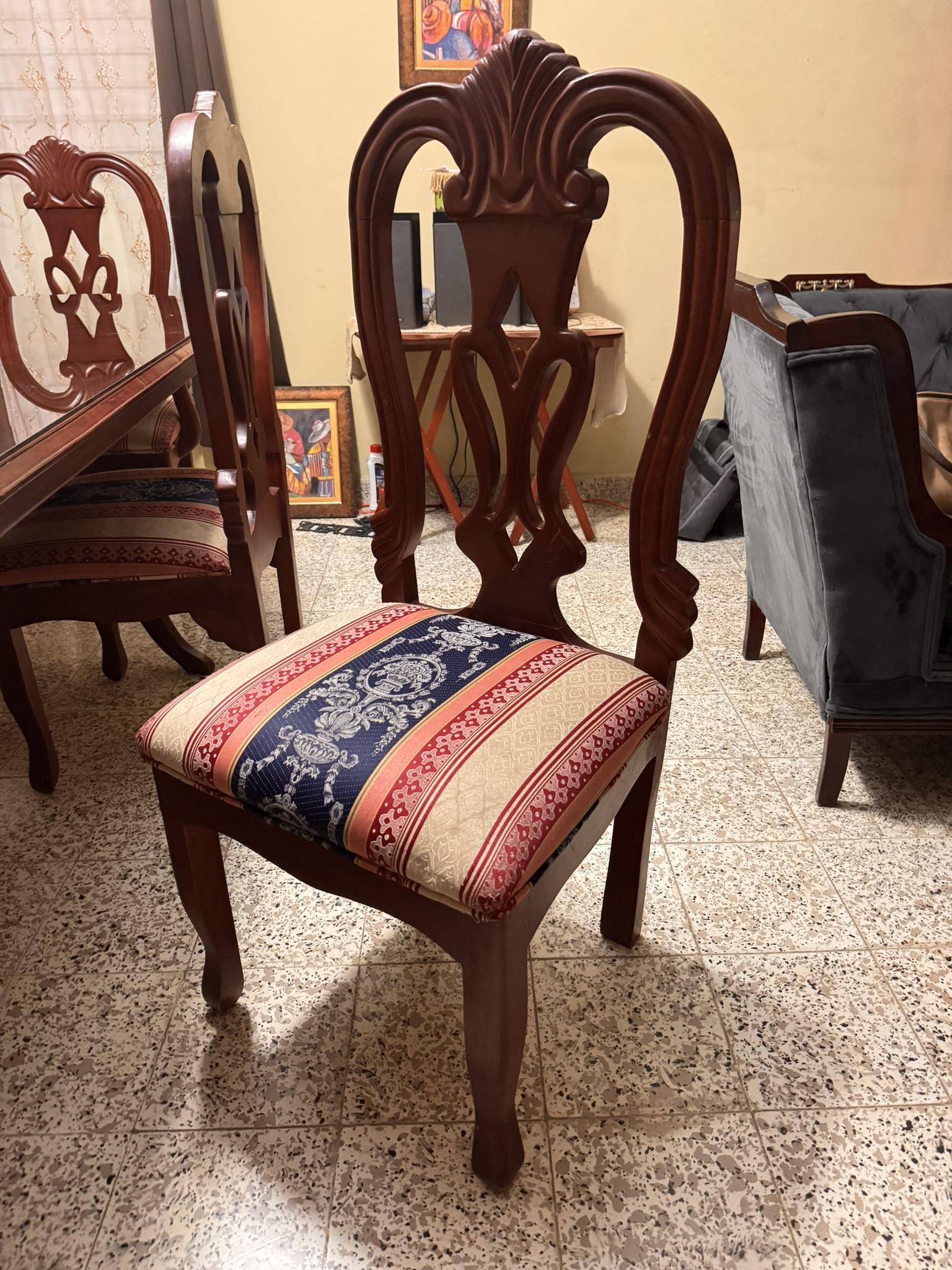 muebles y colchones - Juego de comedor de caoba 3