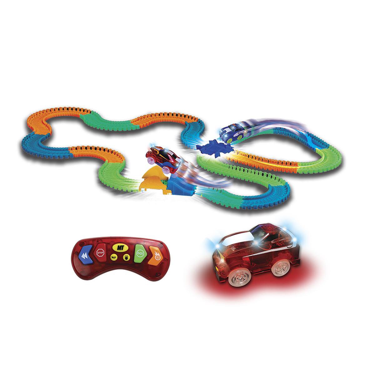 juguetes - PISTA FLEXIBLE CON CONTROL REMOTO  0