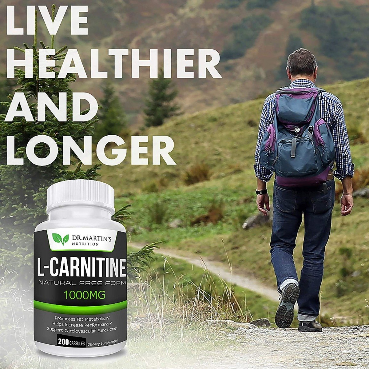 Salud y Equipamiento Médico - L-carnitina Extra Fuerte 1000 Mg Metabolismo 200 Cap 3