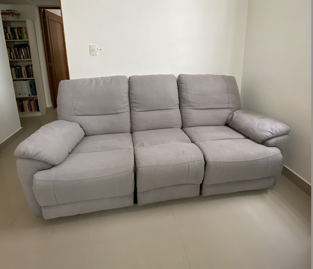 muebles y colchones - 🛋️ Sofá reclinable de 3 plazas  0