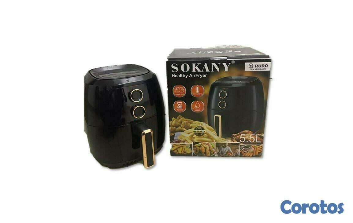 electrodomesticos - Freidora de Aire Air Fryer Sokany manual de 5.5 litros SK-8024, cocina saludable 1