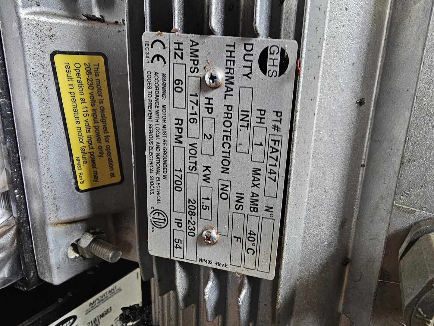 equipos profesionales - Bombas HidraulicasGHS PT#FA7147 2HP 1
