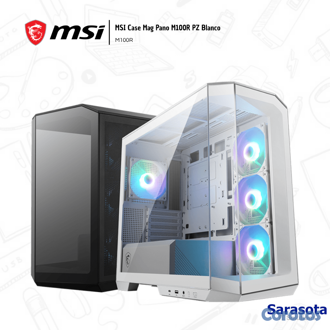 accesorios para electronica - MSI Case Mag Pano M100R PZ Blanco  1