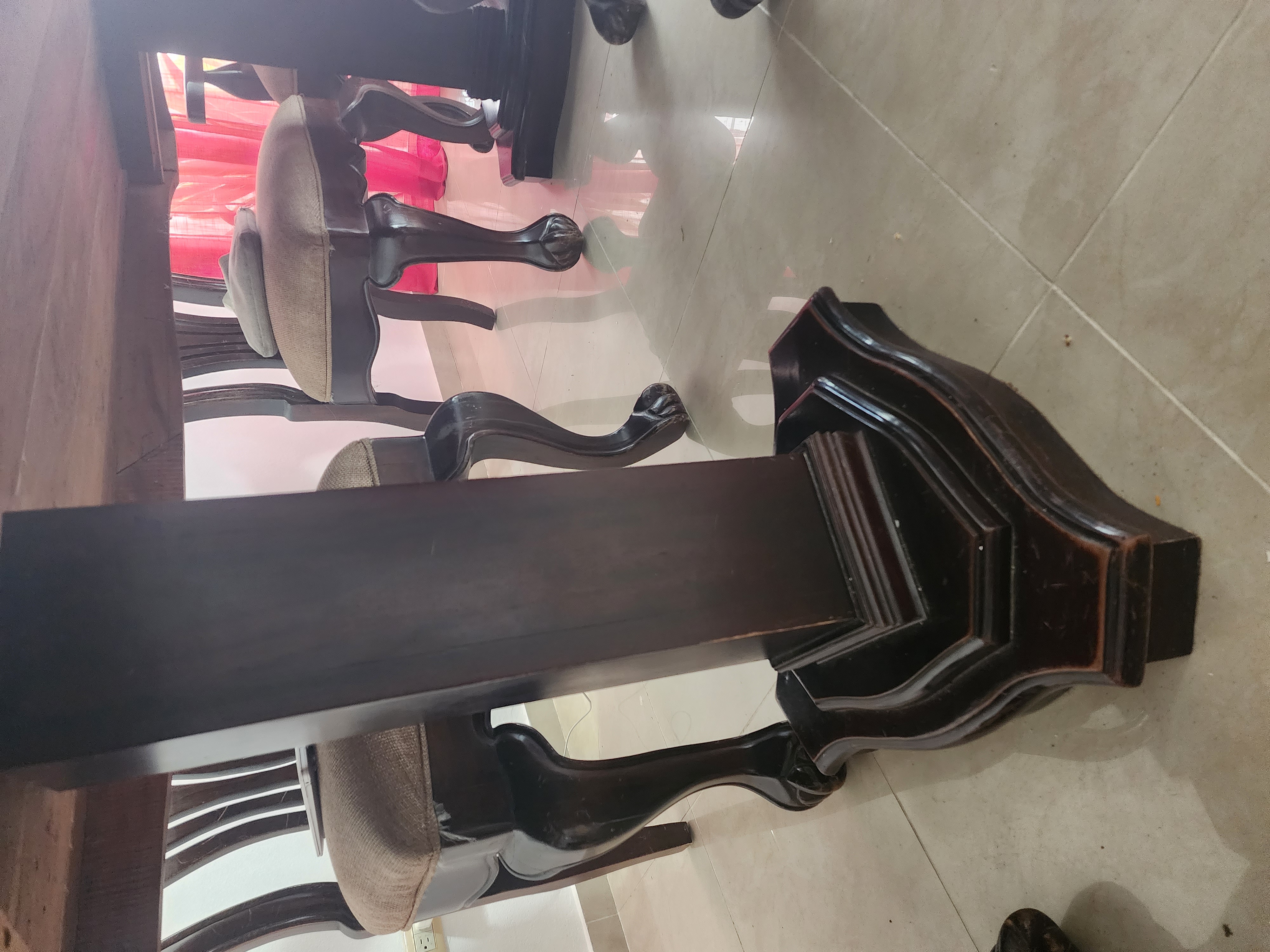 muebles y colchones - Comedor de 6 sillas en caoba  5
