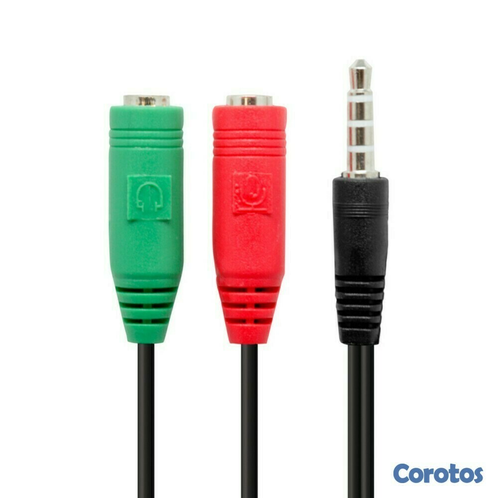 otros electronicos - CABLE ADAPTADOR DIVISOR DE AUDIO + MICROFONO 10662 2