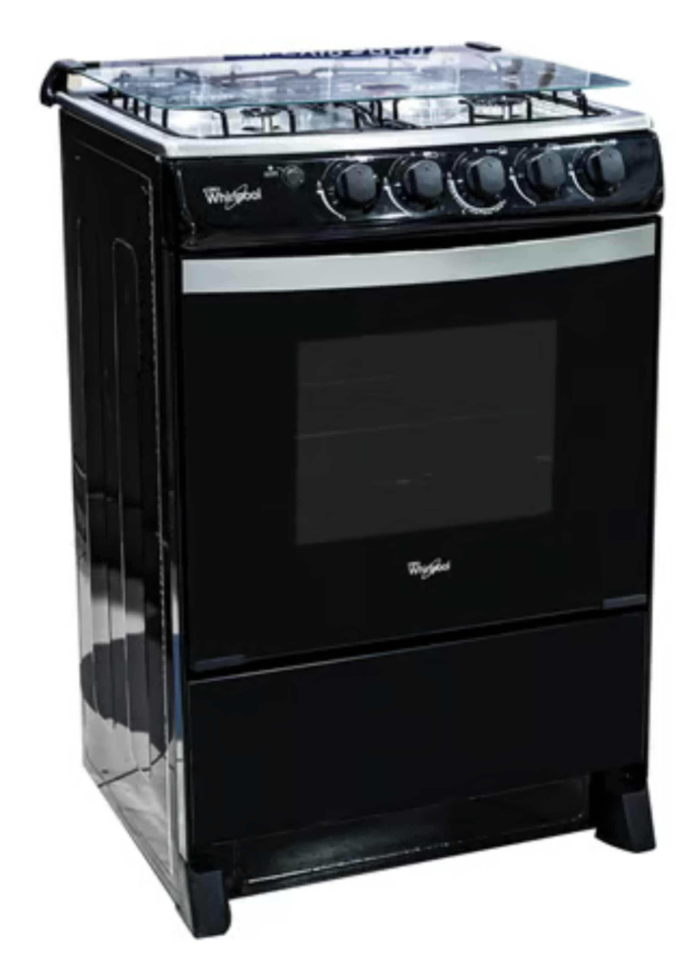 electrodomesticos - estufa Whirlpool de 24 pulgadas, color negro, como nueva