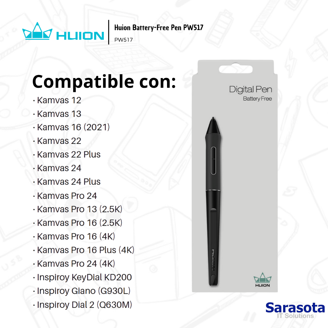 accesorios para electronica - Huion Battery-Free Pen PW517 3