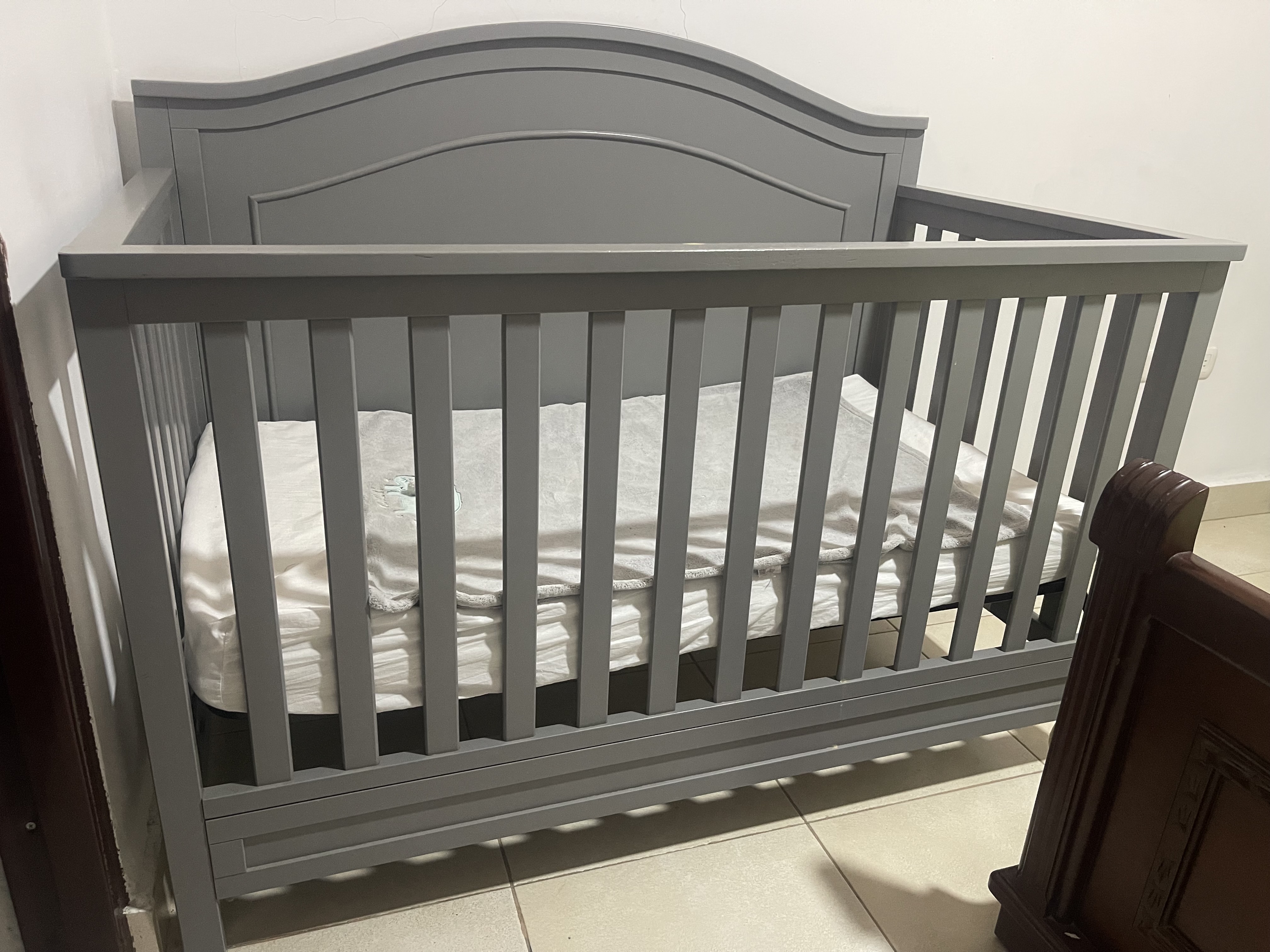 muebles - cuna gráco gris como nueva  2