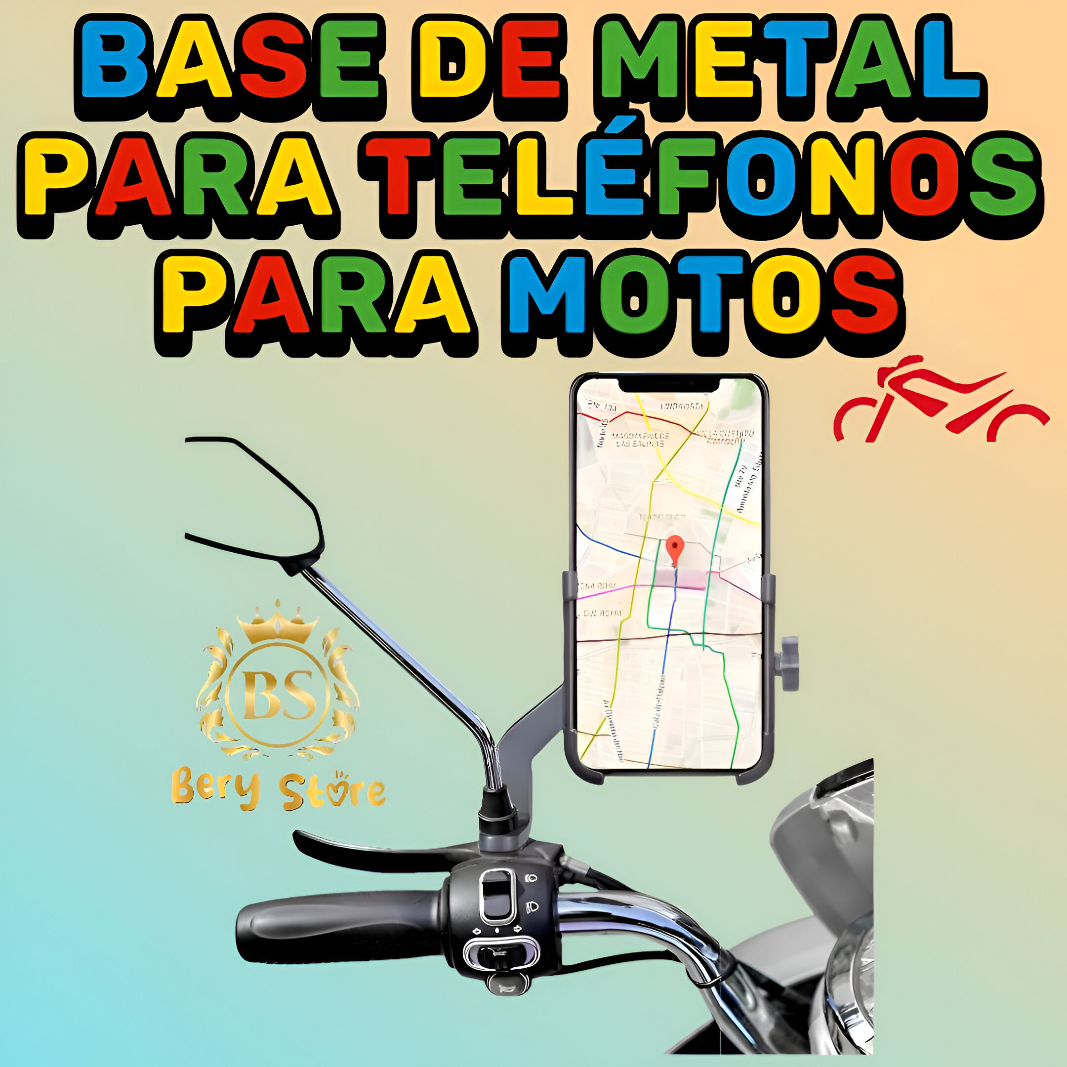 accesorios para vehiculos - 🎀 SOPORTE PARA CELULAR PARA MOTO | SOPORTE DE METAL PARA CELULAR PARA MOTO |  5
