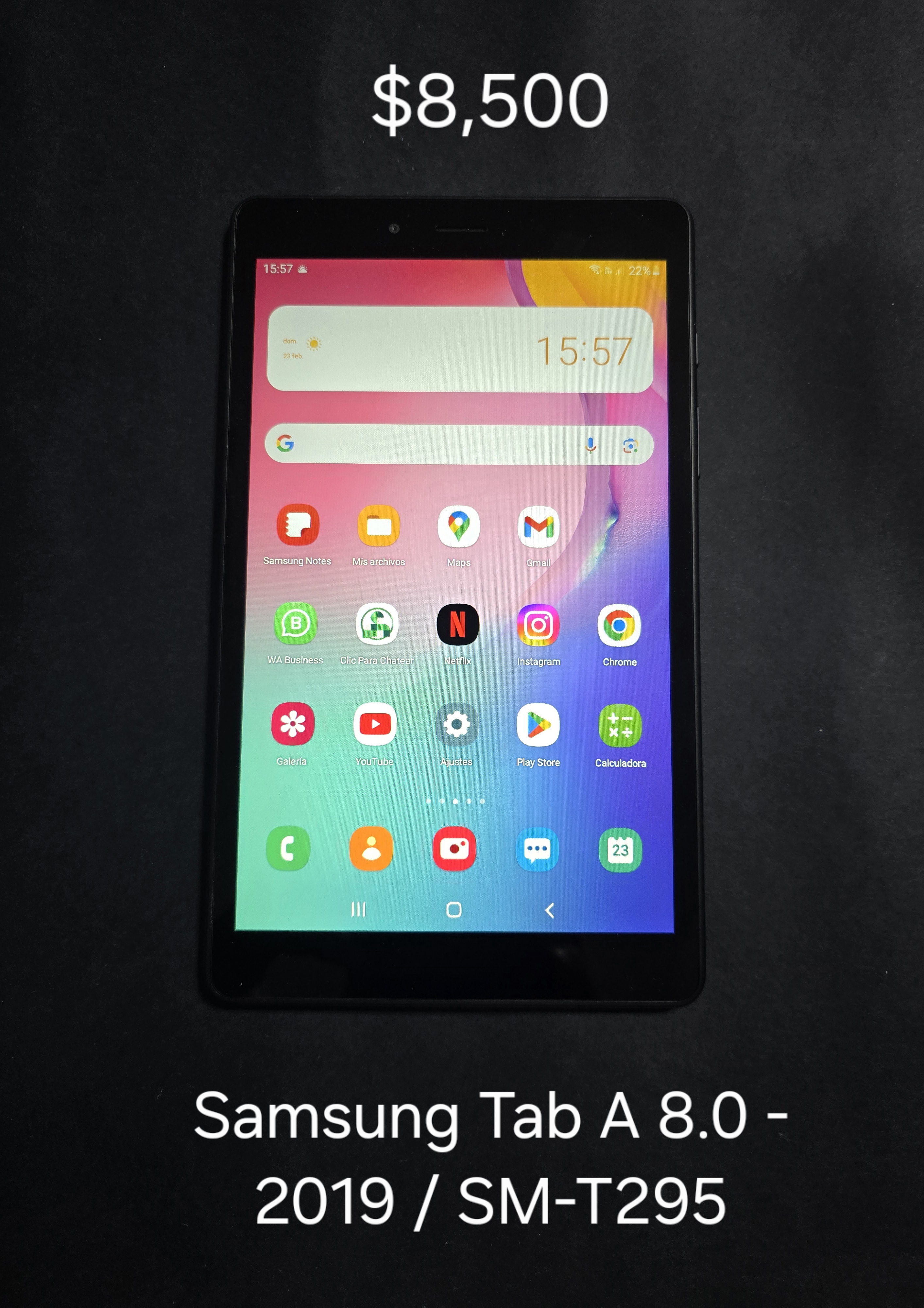 celulares y tabletas - Tablet Samsung Tab A / SM-T295 0