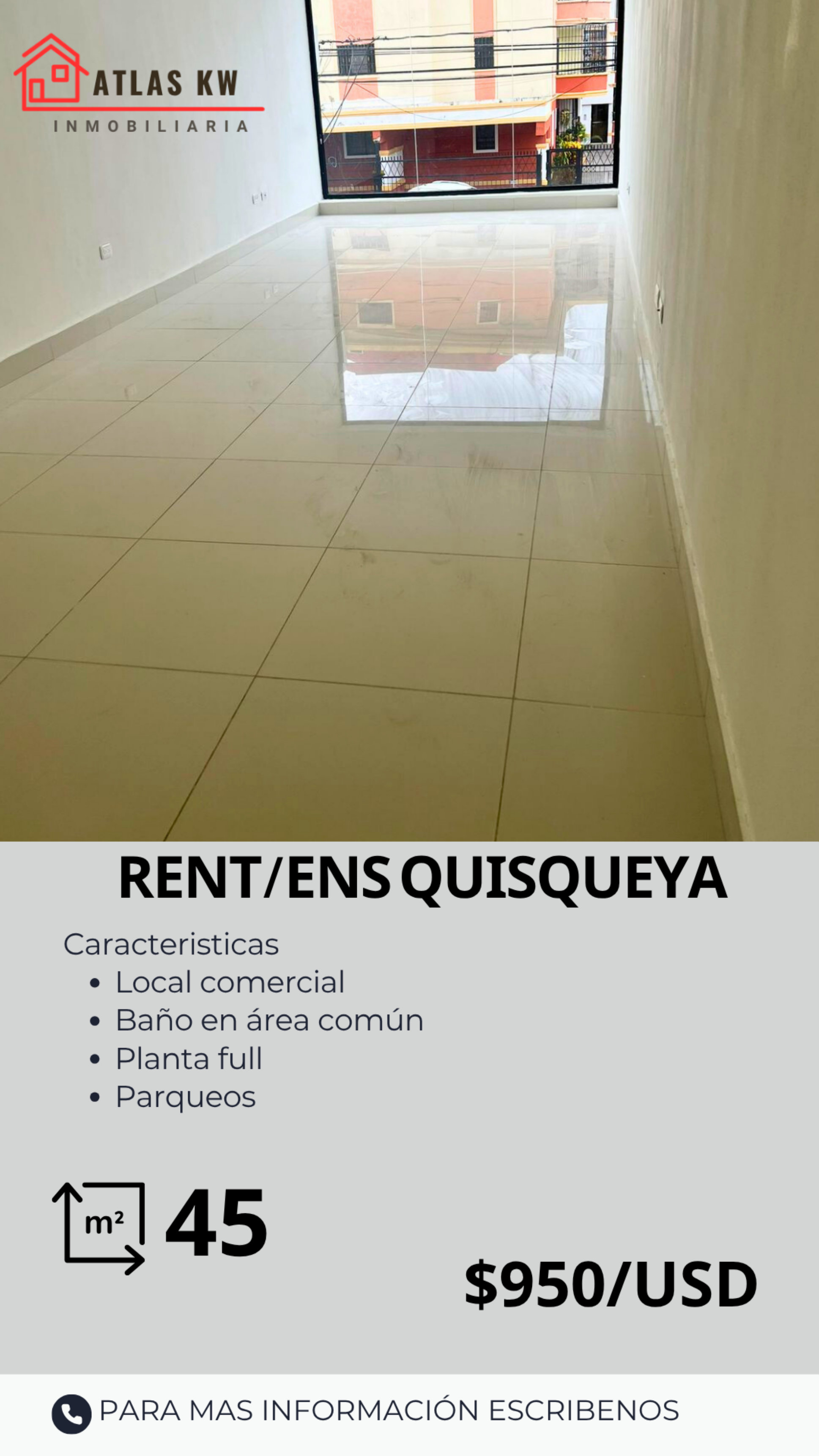 oficinas y locales comerciales - LOCAL COMERCIAL ENSANCHE QUISQUEYA 