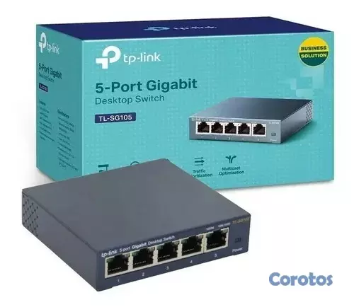 computadoras y laptops - SWITCH 5 PUERTOS /GIGABIT TP-LINK TL-SG105, 10/100/100 MBPS,CARCASA METALICA