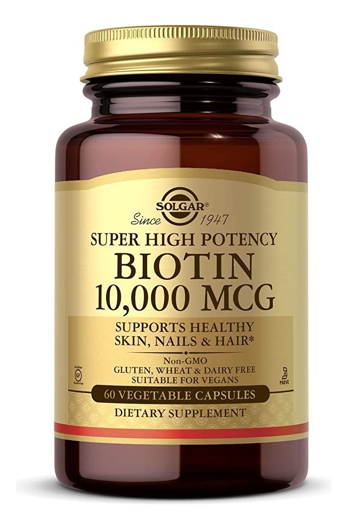 Salud y Equipamiento Médico - Biotina 10000 Mcg Piel, Uñas, Cabello Y Metabolismo 60 Cap 0