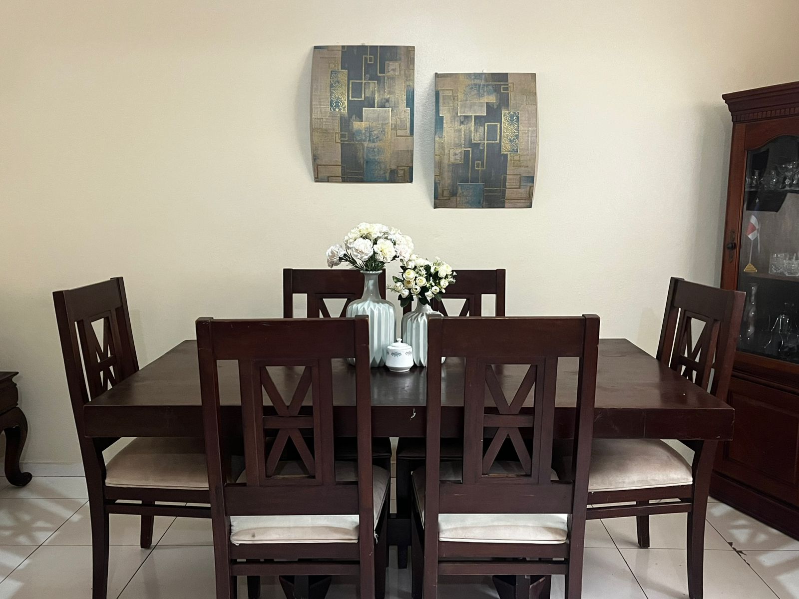 muebles y colchones - De Oportunidad! Juego de Mesa de caoba de 6 sillas 3