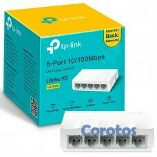 computadoras y laptops - SWITCH 5 PUERTOS TP-LINK TL-LS105, NO ADMINISTRABLE/DESKTOP, 5 PUERTOS 10/100BMP