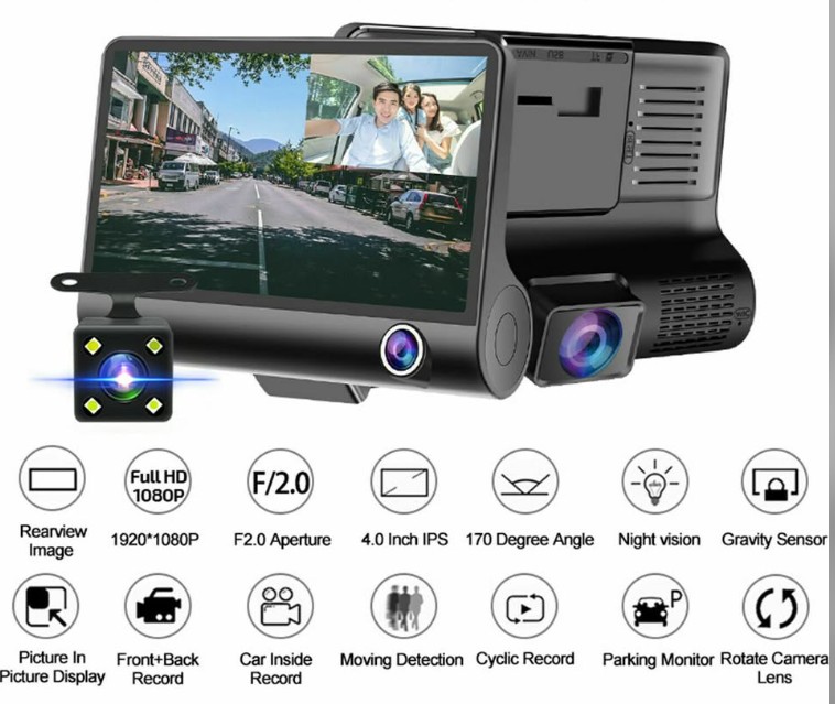 accesorios para vehiculos - Camara de Vehiculo de Reversa, interior y Delanter 3