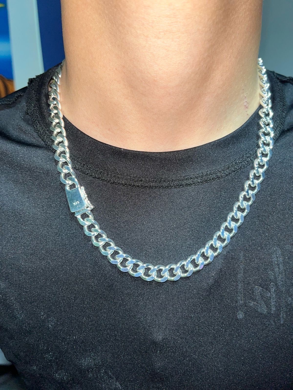 joyas, relojes y accesorios - Cadena Cubana de plata 20 pulgadas  3