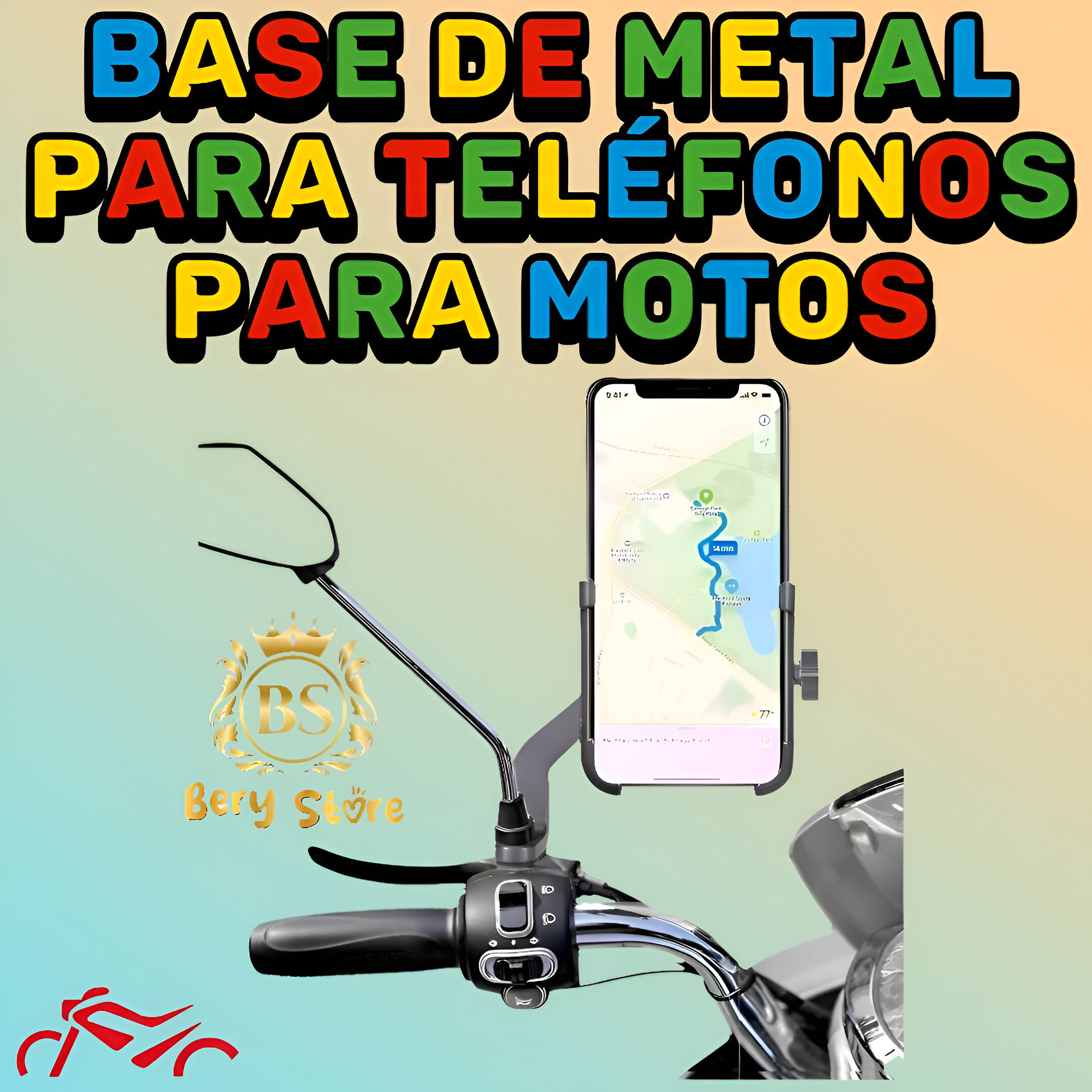 accesorios para vehiculos - 🎀 SOPORTE PARA CELULAR PARA MOTO | SOPORTE DE METAL PARA CELULAR PARA MOTO |  6