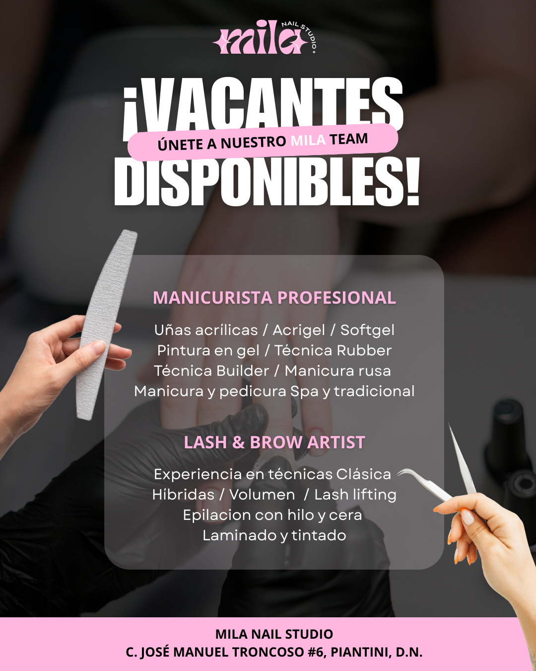 empleos disponibles - BUSCAMOS MANICURISTA Y LASH & BROW ARTIST PIANTINI 1