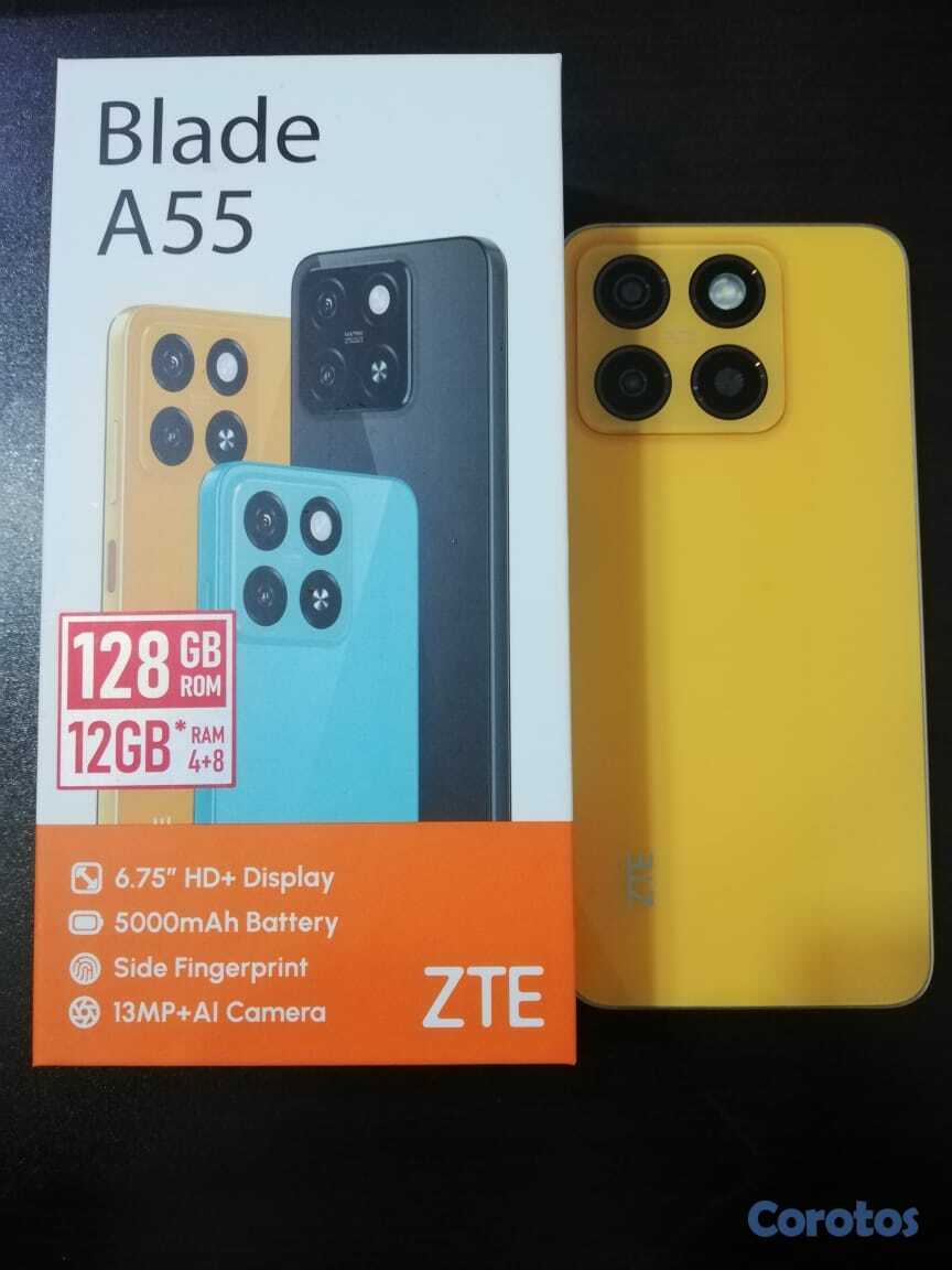 celulares y tabletas - TELEFONO ZTE BLADE A55 128/12GB Alto Rendimiento 2