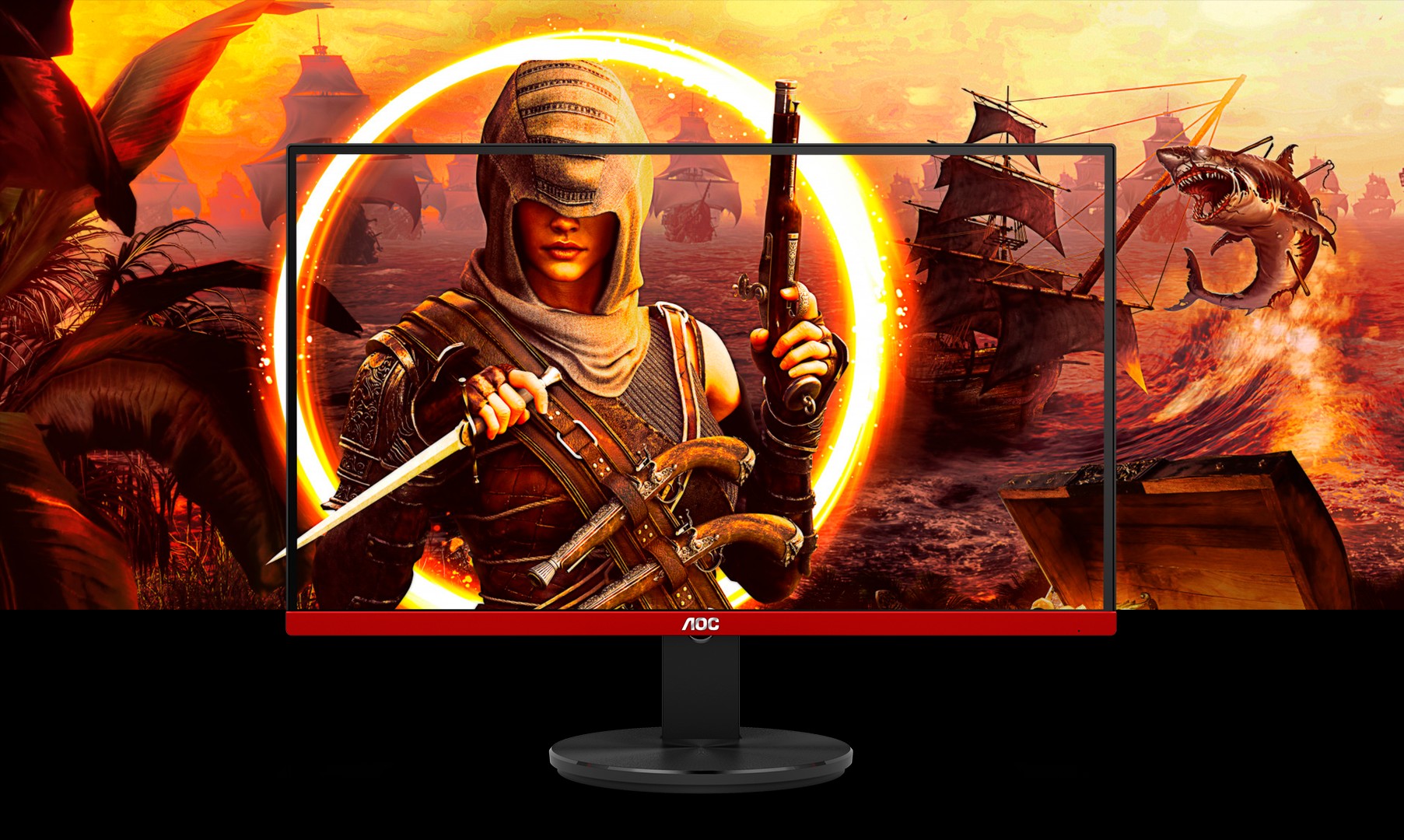 computadoras y laptops - MONITOR 27 pulgadas AOC  VA FULL HD, HDR, FREESYNC 144HZ, 1920 X 1080 PIXELS 1