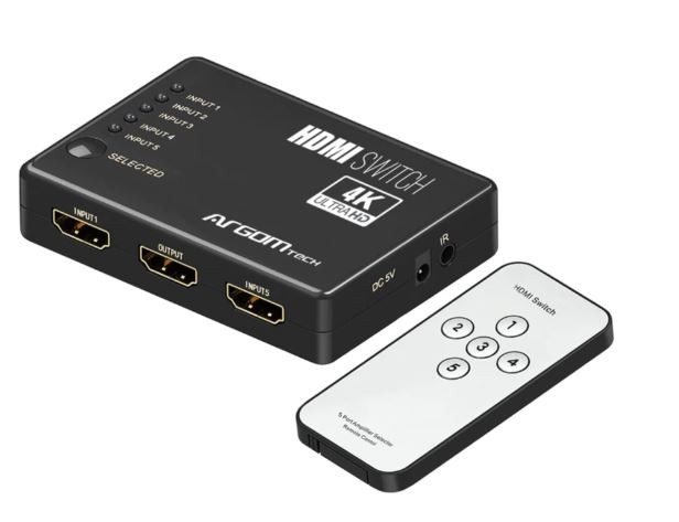 otros electronicos - Switch y Splitter HDMI de 5 puertos 2 funcion en 1 ARGOM ARG-AV-5125 1