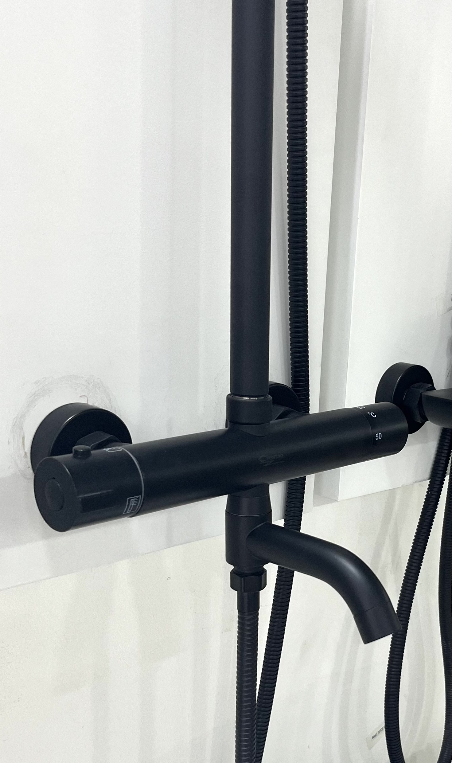 decoración y accesorios - Juego de ducha nuevo, negro mate  1