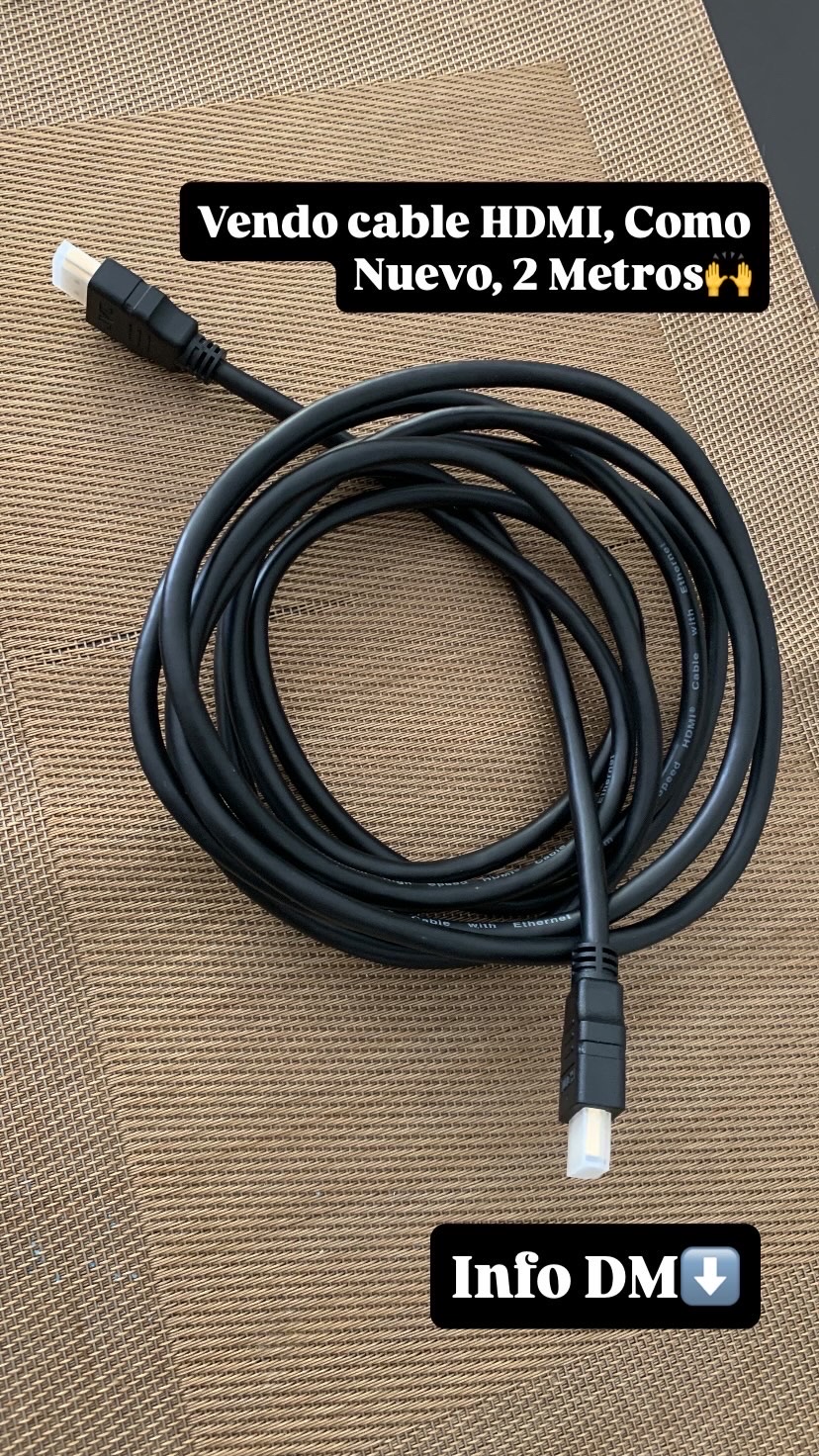 tv - Vendo Cable HDMI Como Nuevo. 2 metros. Negociable 0