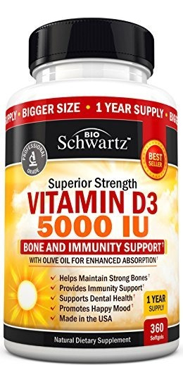 Salud y Equipamiento Médico - Vitamina D3 5000 Iu Bioschwartz 360 Capsulas huesos 4