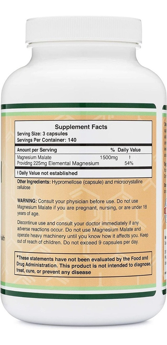 Salud y Equipamiento Médico - Malato Magenesio 1500 mg Double wood 1