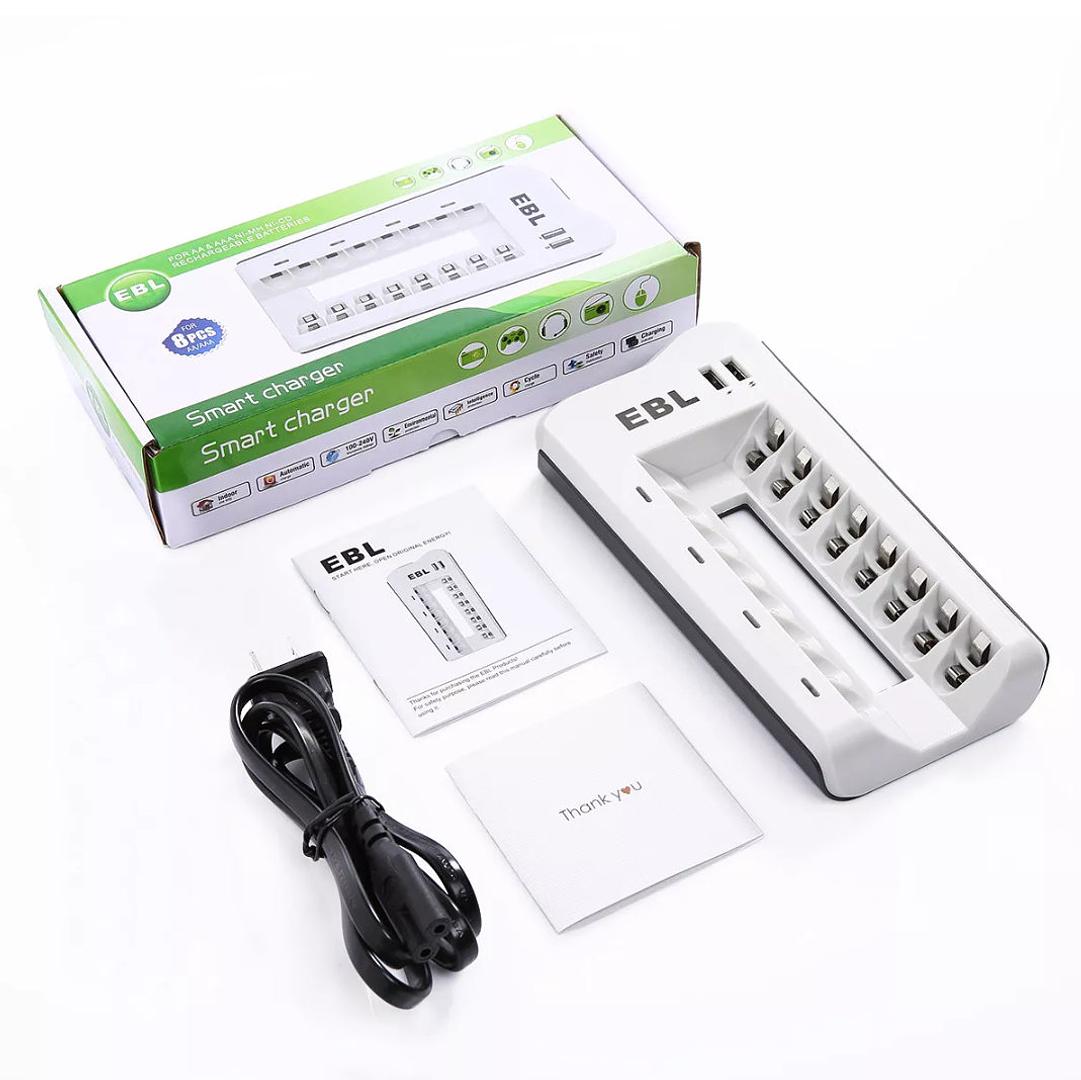 consolas y videojuegos - EBL Intelligent Battery Charger-AA AAA Ni-MH Ni-CD 5