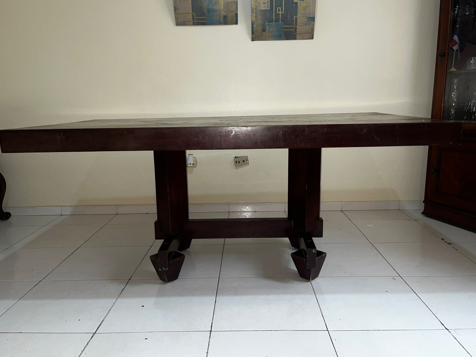 muebles y colchones - De Oportunidad! Juego de Mesa de caoba de 6 sillas 4