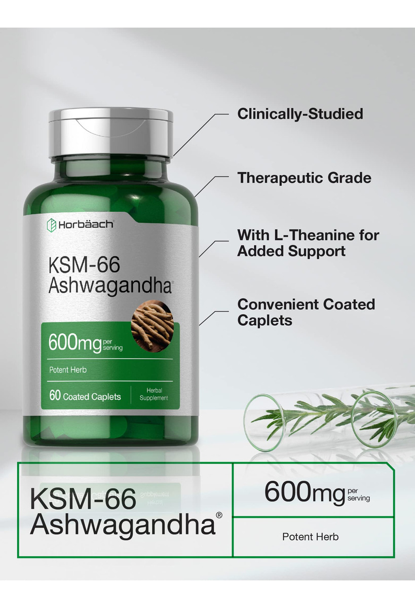 Salud y Equipamiento Médico - Ksm-66 Ashwagandha 600mg 60 Cap Horbaach 2