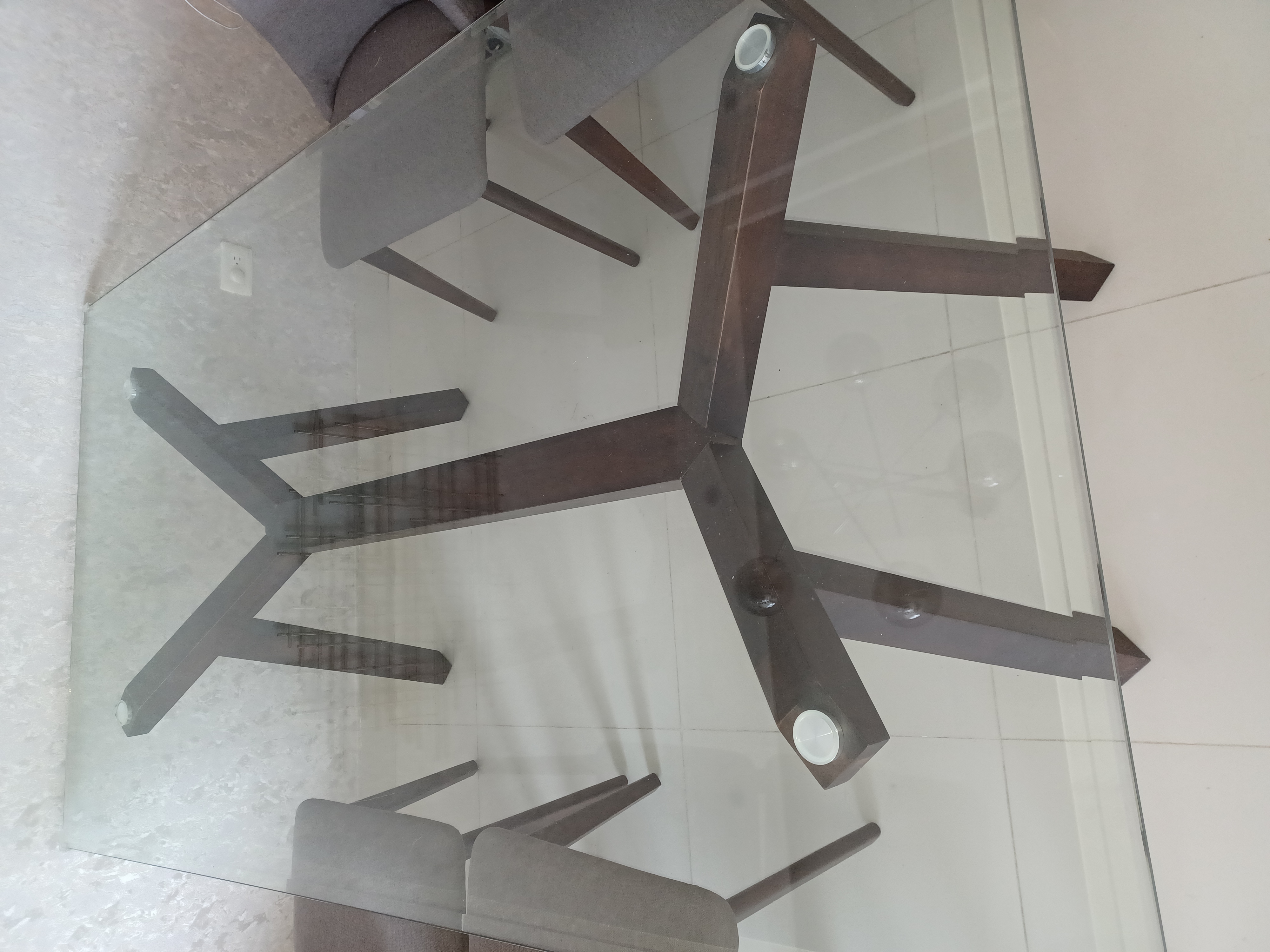 muebles y colchones - Juego de comedor moderno y elegante de 6 puestos 2