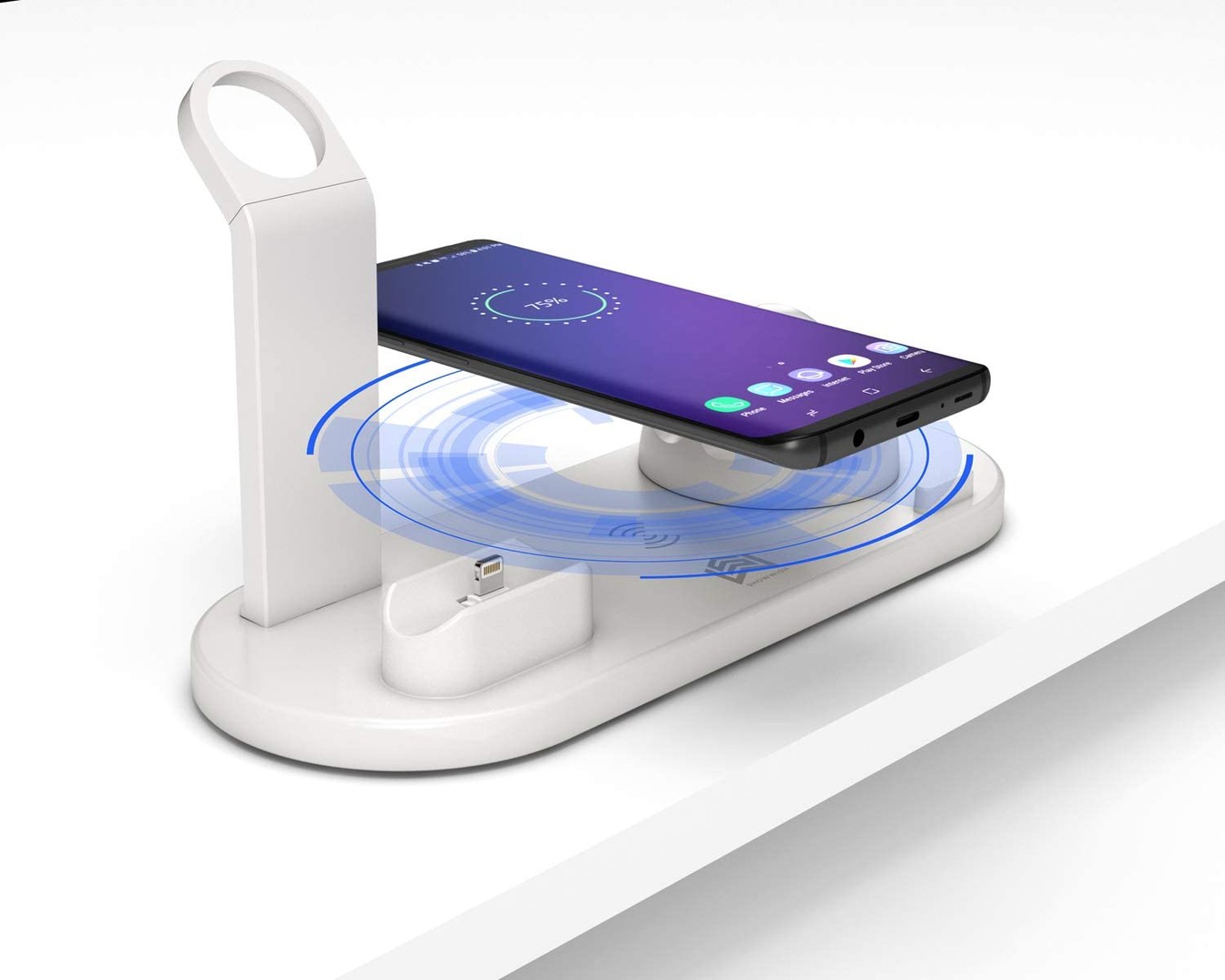 accesorios para electronica - Estación de carga multifuncional 3 en 1, carga tu reloj, audifonos y telefono