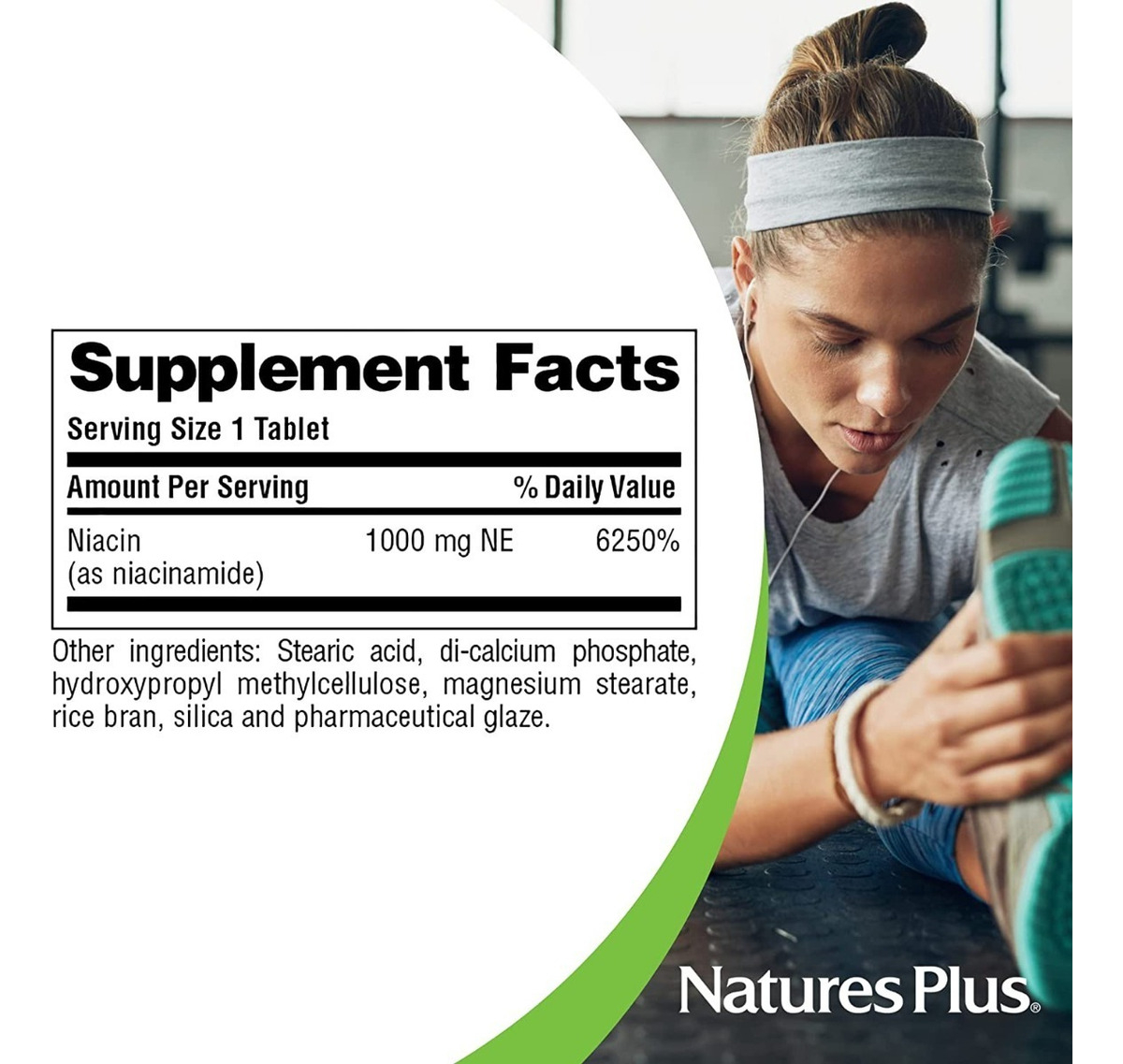 Salud y Equipamiento Médico - Niacinamida 1000mg Natures Plus 1