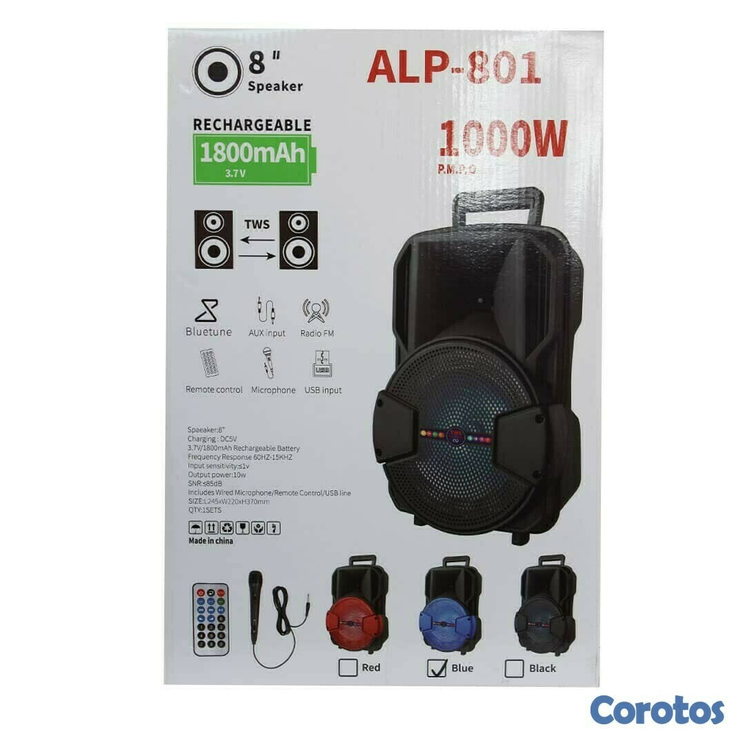 camaras y audio - Bocina de 8 pulgada ALP-801, incluye micrófono 4
